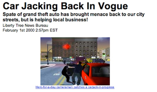 Illustration for article titled GTA III's Fake News Turns 10, Still Funny and a Bit Demented
